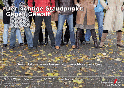 Plakat Der richtigeStandpunkt: Gegen Gewalt